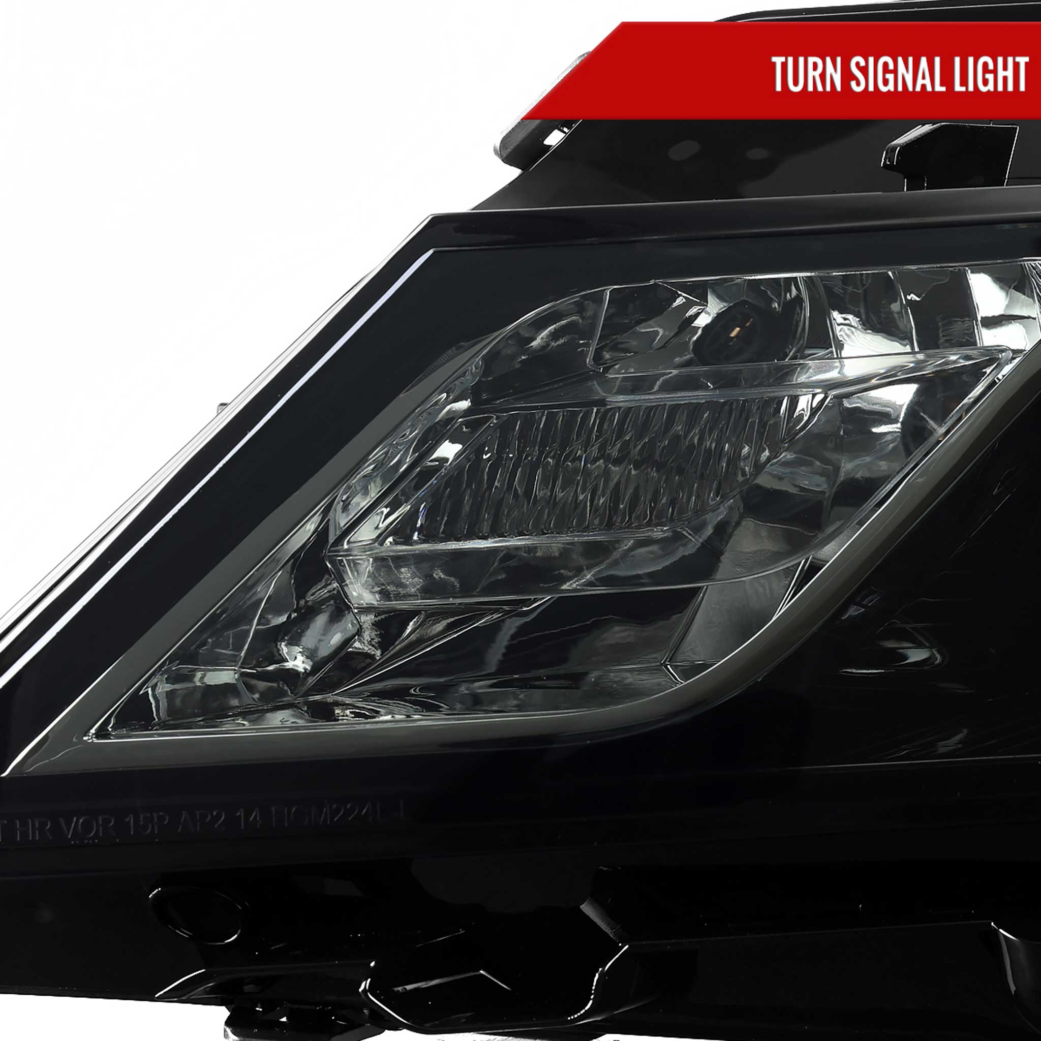 For Chevrolet Impala 2014-2020 Factory Style Projector Headlights Glossy Black Housing Smoked Lens