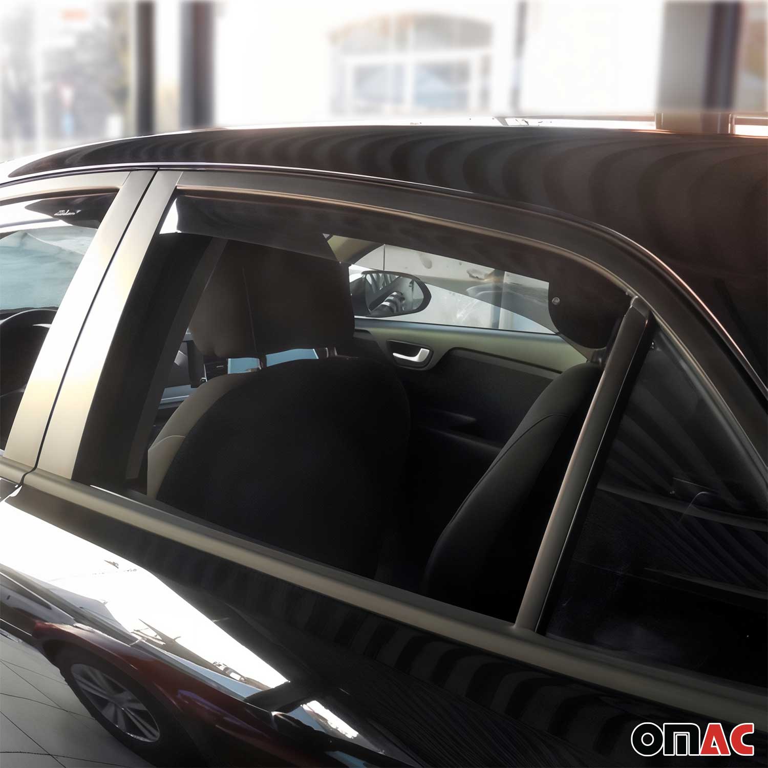 2018-2023 Kia Rio Hatchback Window Visor Vent Rain Deflector 4Pcs Smoke