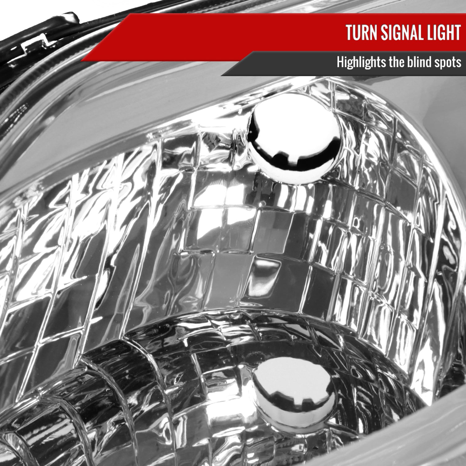 2006-2009 Toyota Prius Factory Style Headlights w/Amber Reflector Chrome/Clear