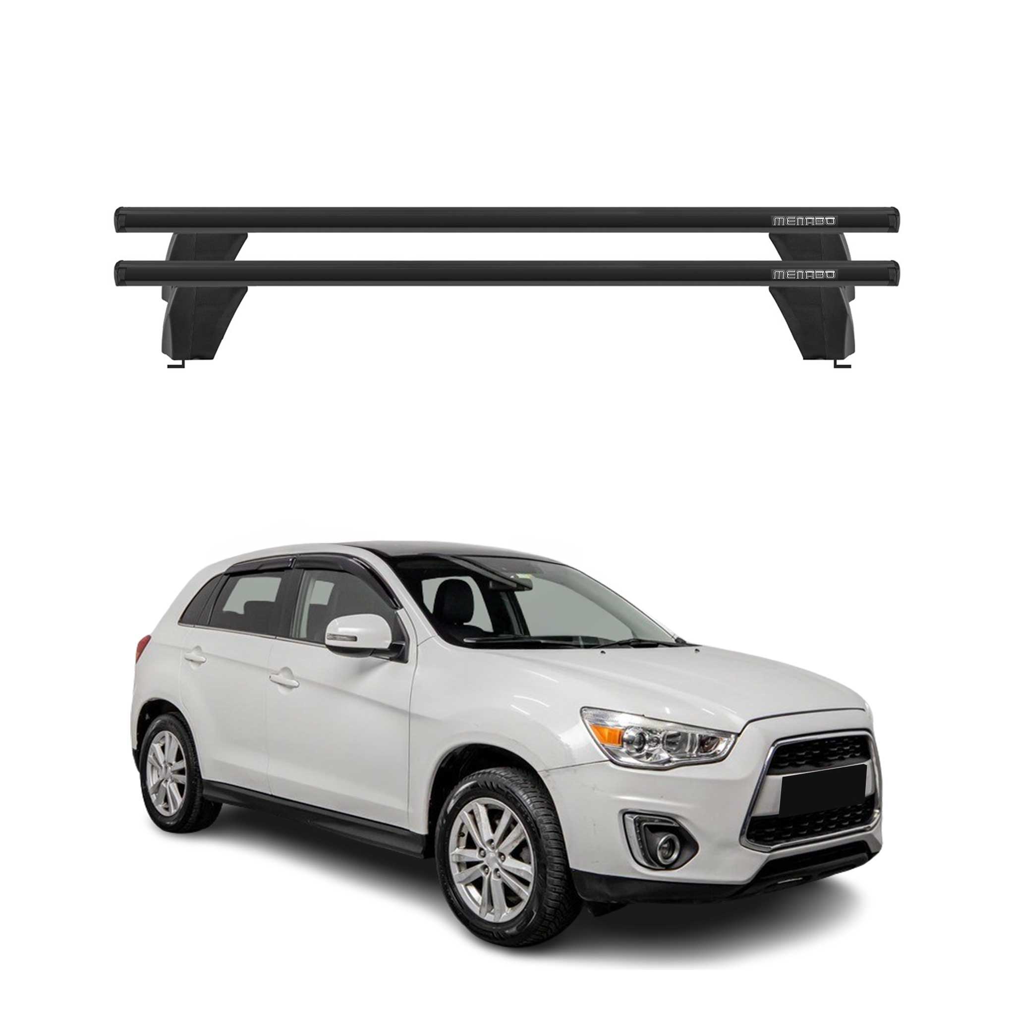 2013-2015 Mitsubishi Outlander Sport Roof Rack Cross Bars Black