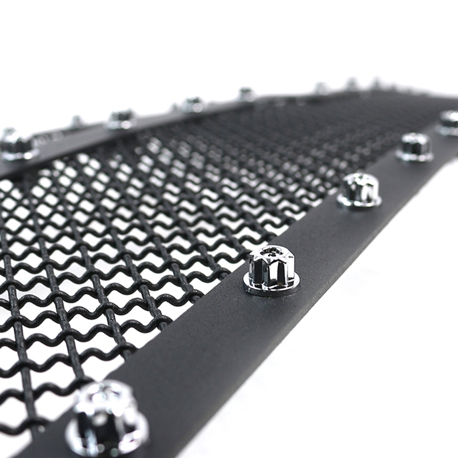 2014-2015 Chevy Silerado 1500 Rivet Style Black S.Steel 2PC Mesh Grille Insert