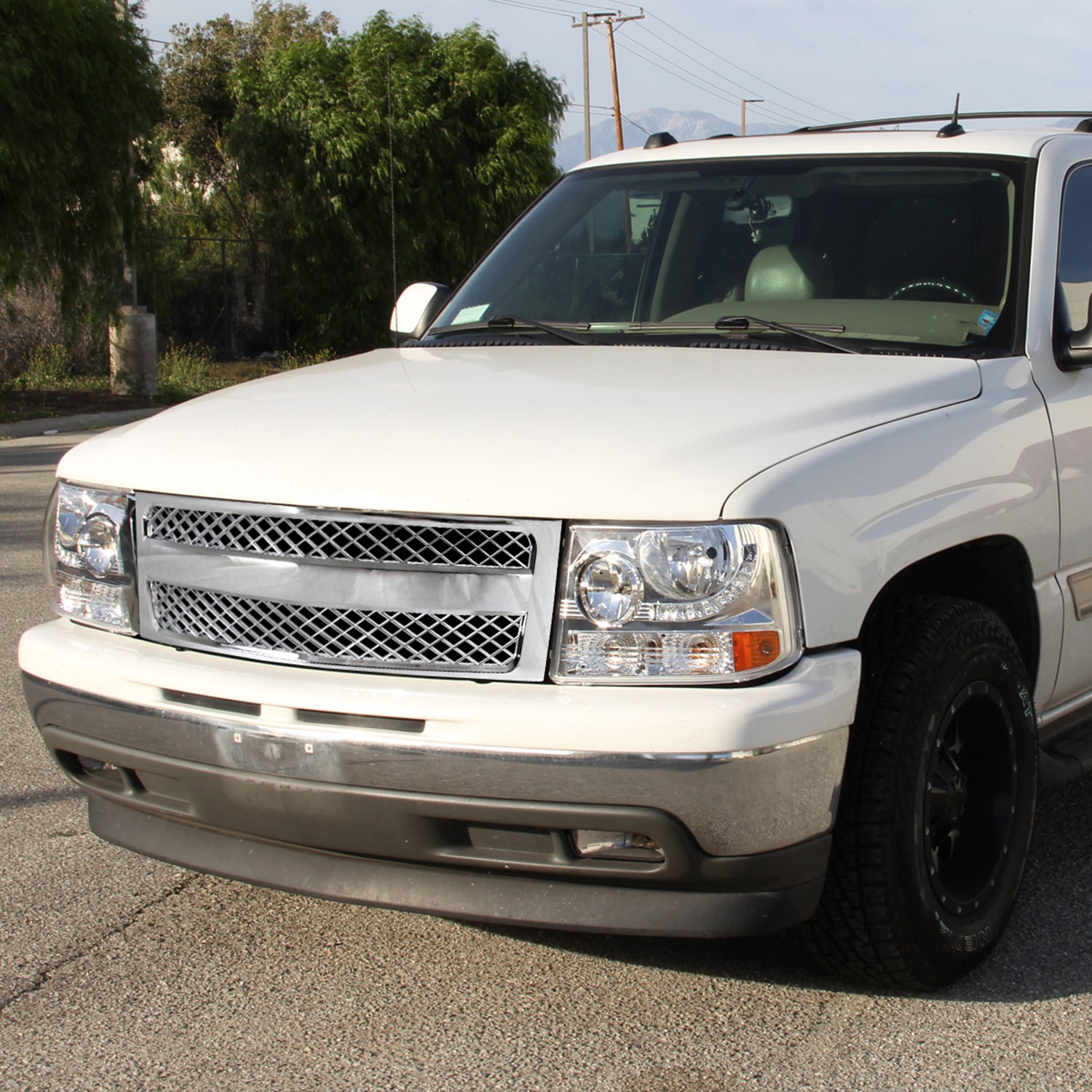1999-2002 Chevrolet Silverado Chrome ABS V2 Honeycomb Mesh Grille