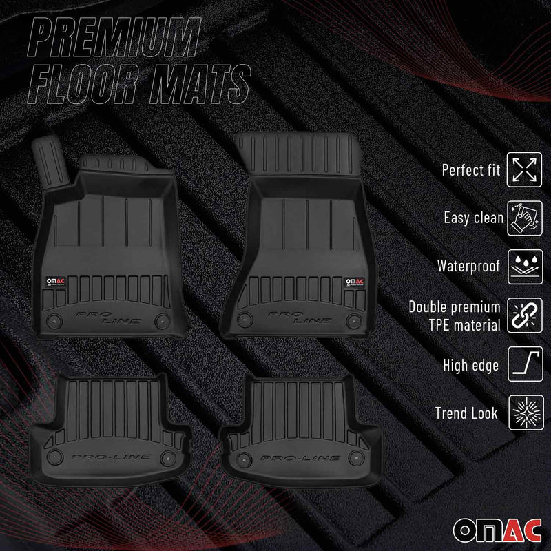 2018-2024 Audi A5 Coupe Cabrio Premium Floor Mats Liners Full Set All Weather Heavy Duty