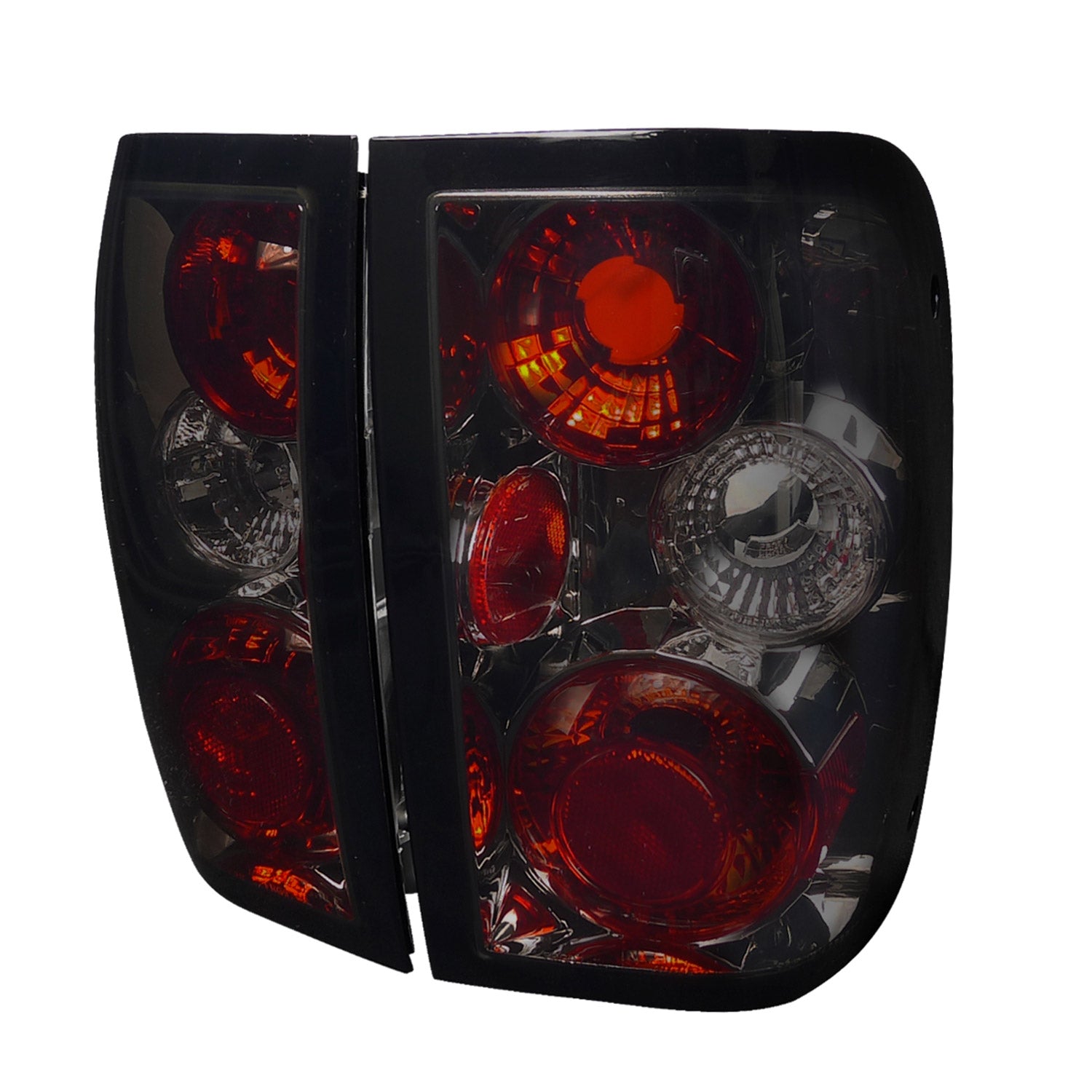 1993-1997 Ford Ranger Tail Lights Chrome Housing/Smoke Lens