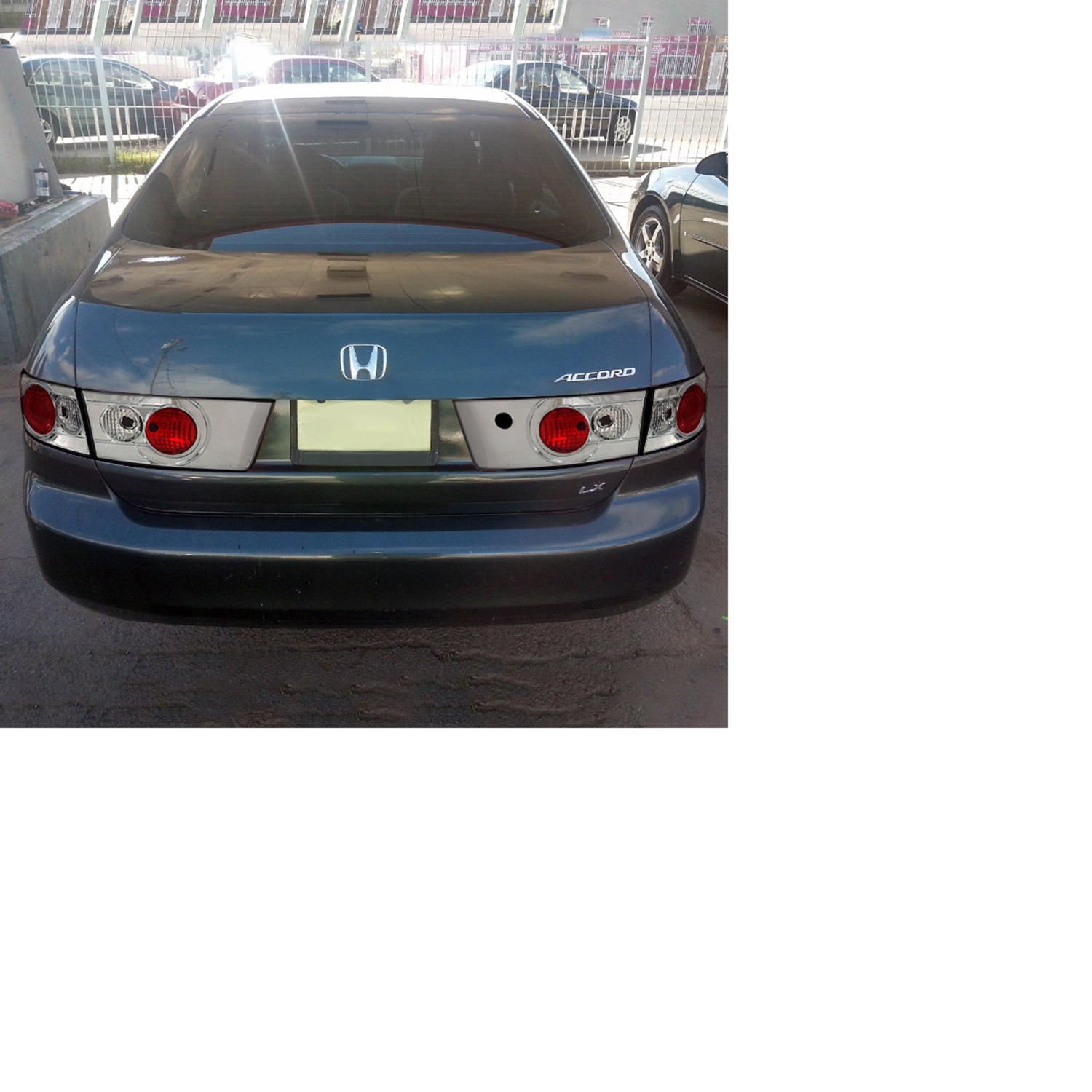 2003-2005 Honda Accord Sedan Tail Lights Chrome Housing/Clear Lens