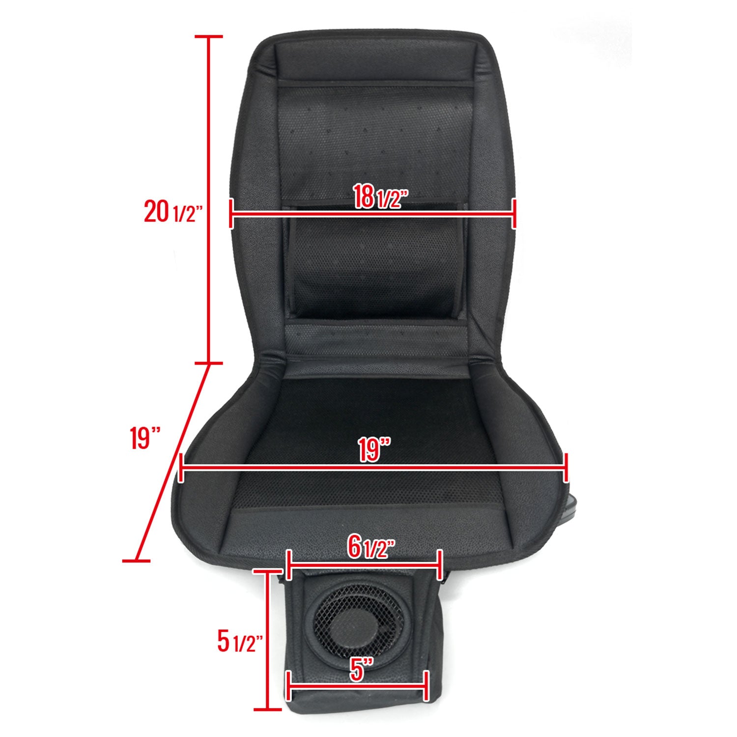 3-in-1 Seat Cover Warmer + Cooler + Massager + Remote Control