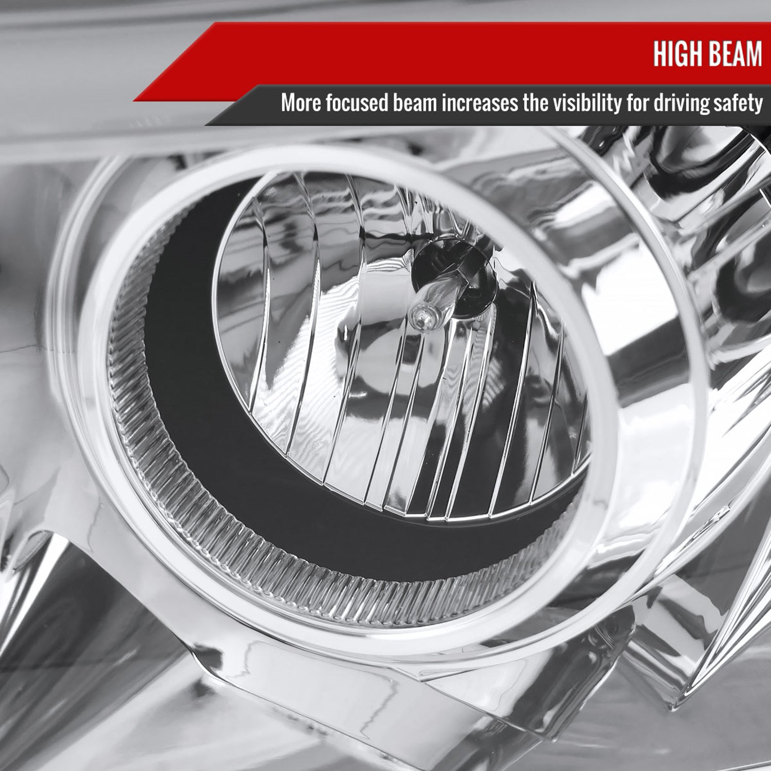 2006-2008 Dodge RAM 1500/ 06-2009 2500 3500 LED CBar Projector Headlights Chrome