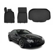 2008-2012 Mercedes SL Class R230 Floor Mats & Cargo Liner Full Set All Weather Black