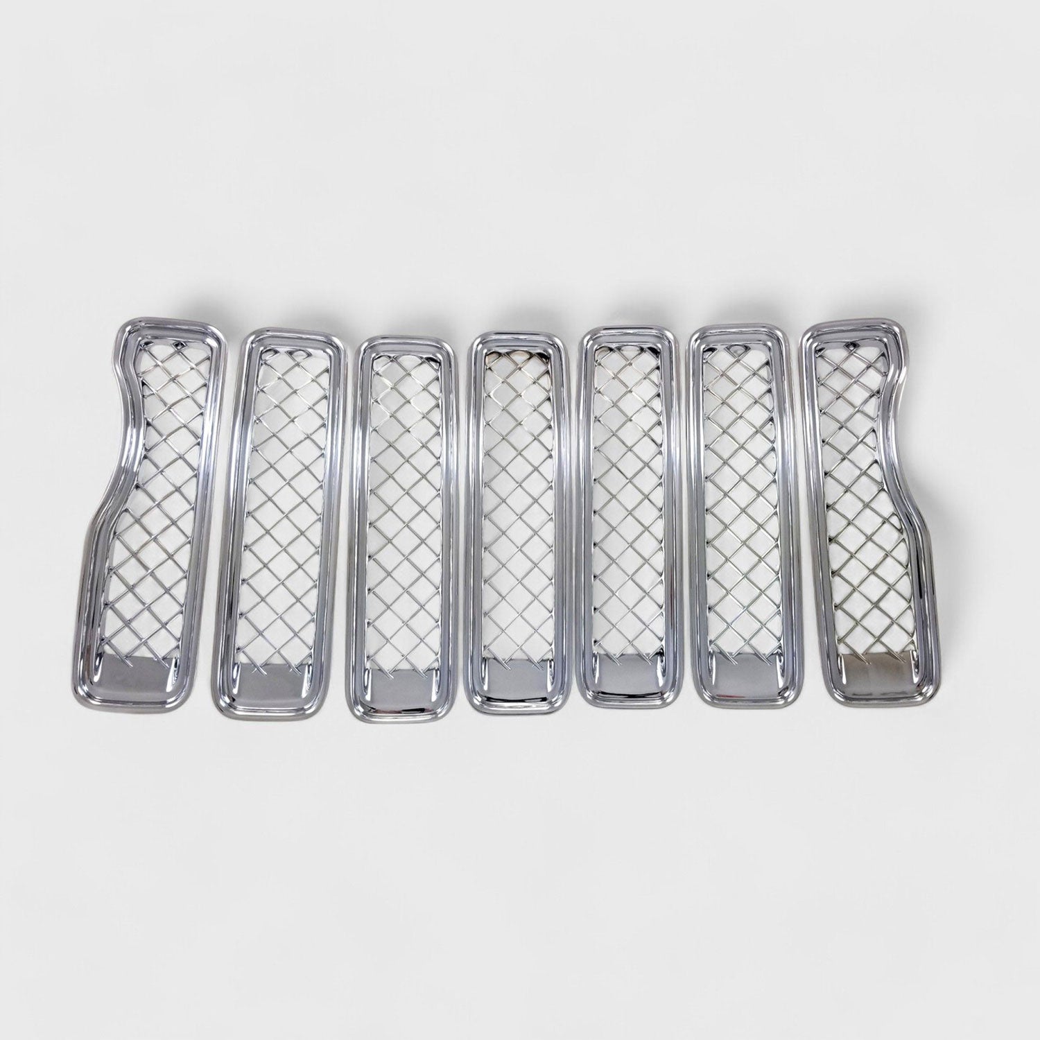 2018-2023 Jeep Wrangler JL Grille Overlay Chrome 7Pcs ABS Plastic