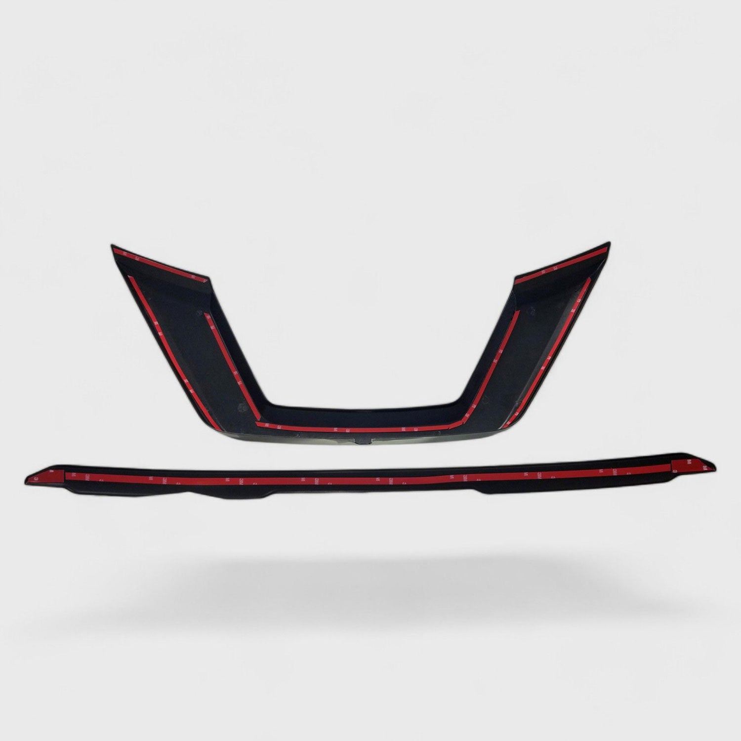 2018-2020 Nissan Rogue Grille Overlay Gloss Black 2Pcs ABS Plastic