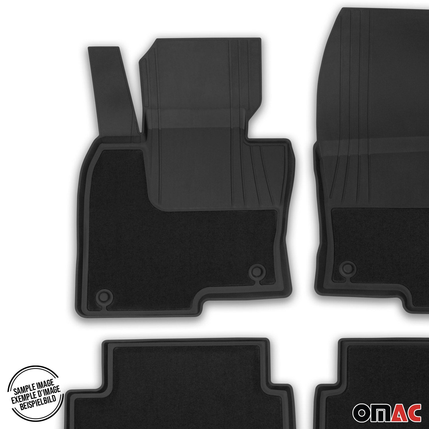 2019-2025 Toyota RAV4 Floor Mats Liners Full Set All Weather Black