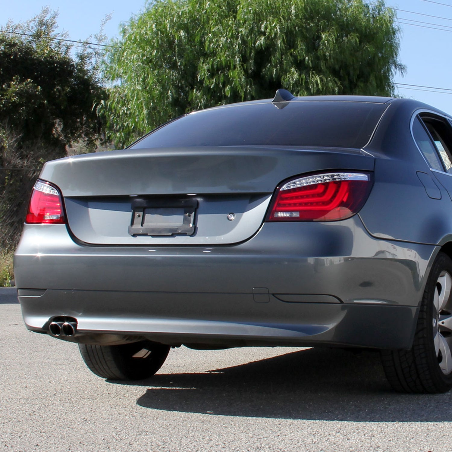 2008-2010 BMW E60 5 Series Sedan LED Tail Lights Chrome Housing/Red Lens