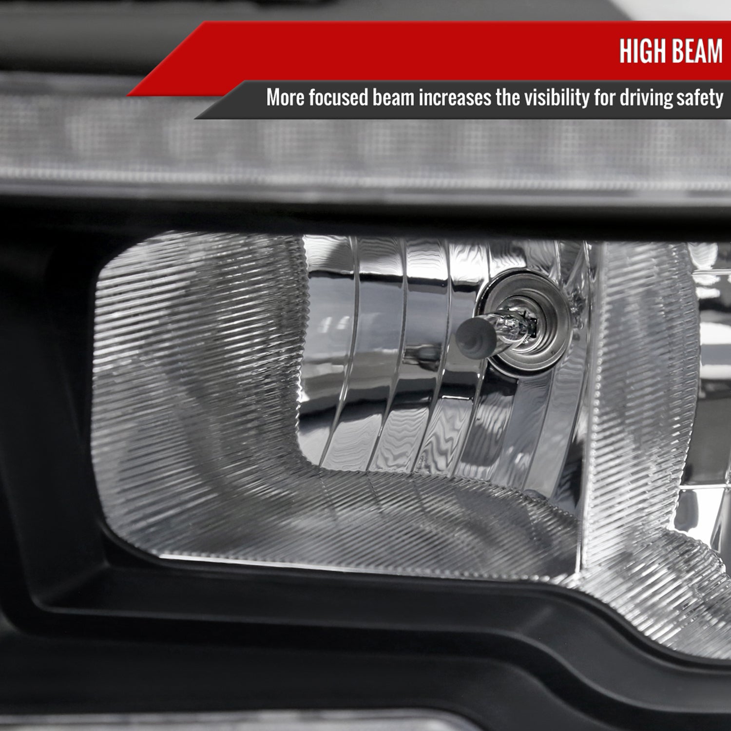 2009-2018 Dodge RAM 1500 RAM 2500 3500 Dual LED Bar Factory Headlights Black