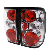 1993-1997 Ford Ranger Tail Lights Chrome Housing/Clear Lens