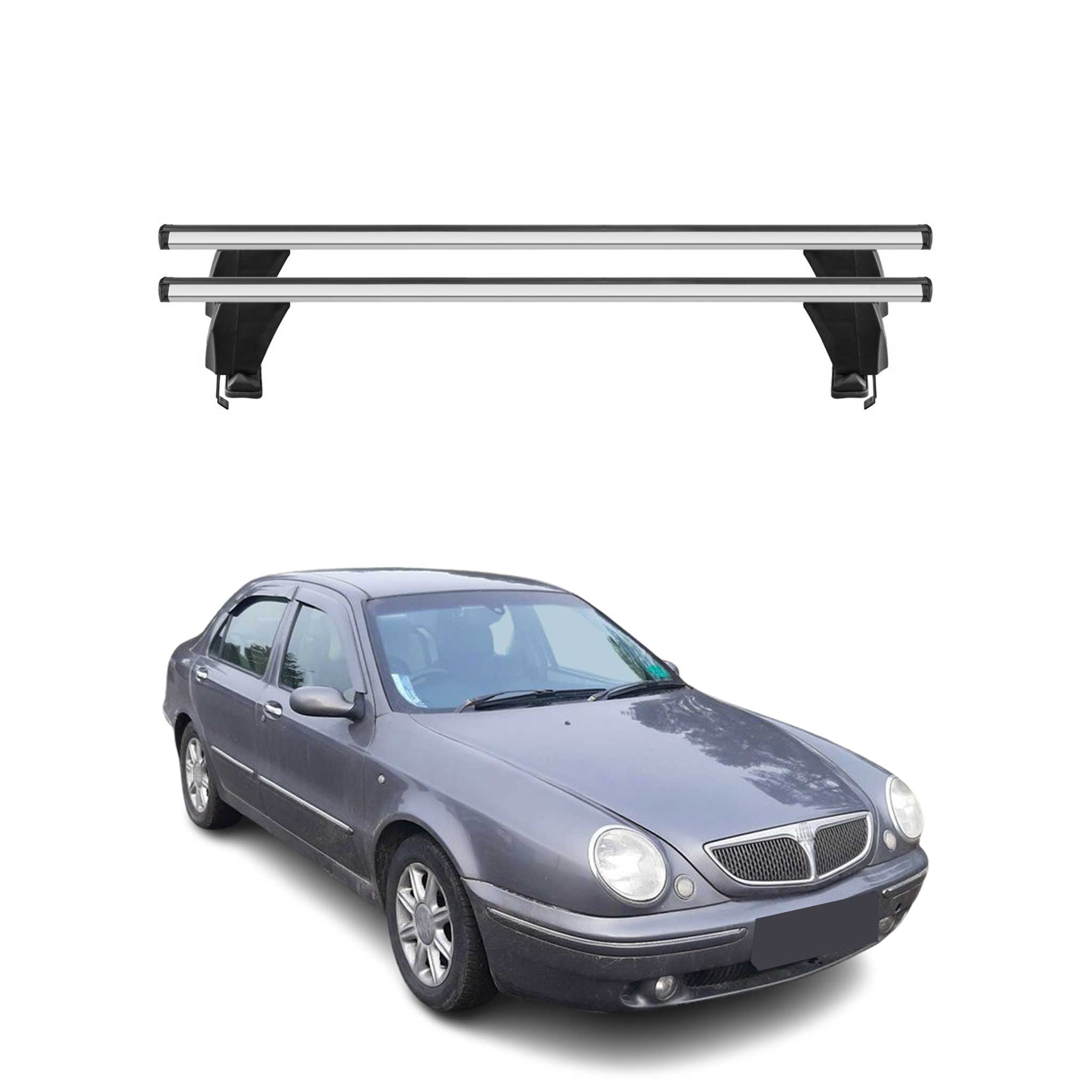 1999-2005 Lancia Lybra Sedan Roof Rack Cross Bars Silver