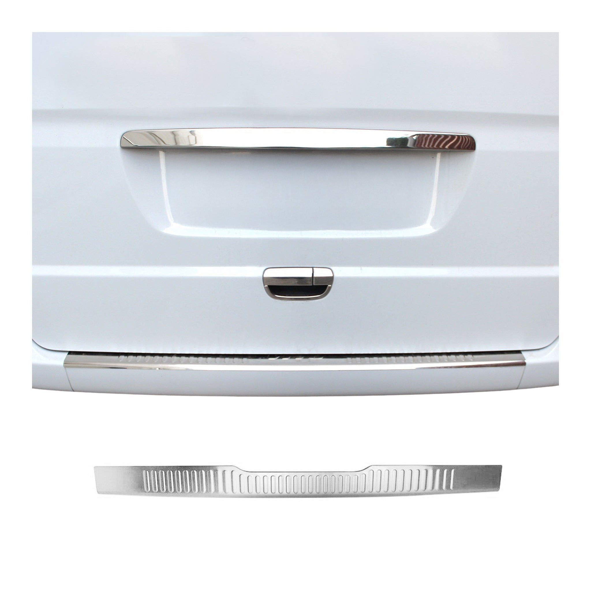 2003-2014 Mercedes Vito W639 Rear Bumper Sill Cover Protector Stainless Steel