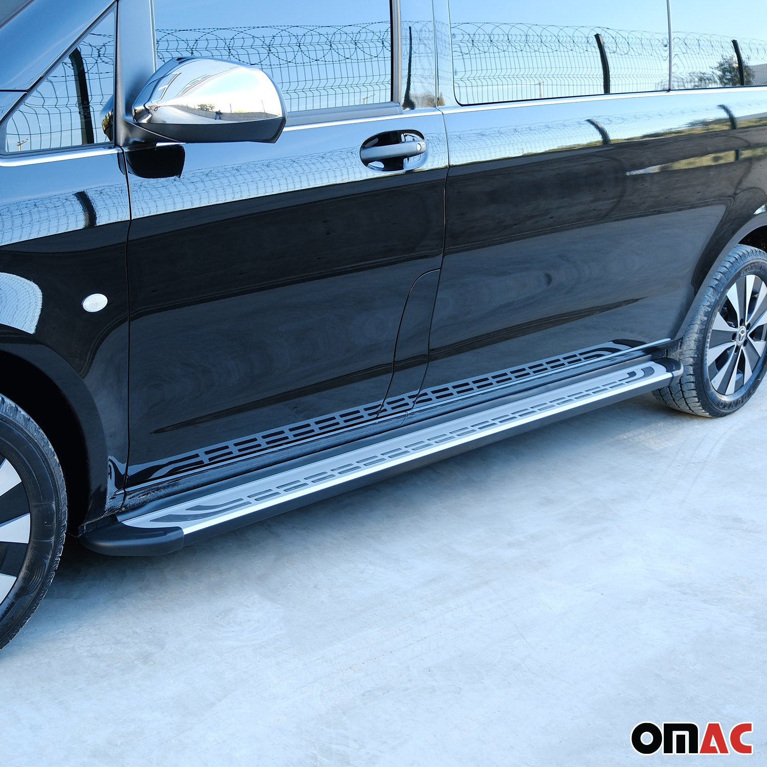 Side Step Nerf Bars Running Board for Volkswagen Tiguan 2018-2024 Gray Black 2x
