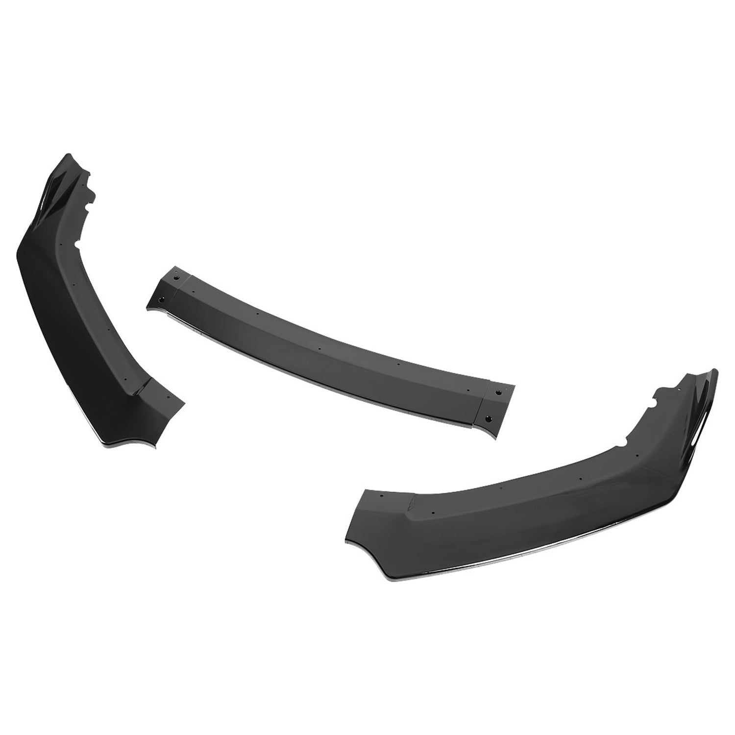 2016-2018 Honda Civic Sedan Glossy Black Polypropylene 3Pcs Bumper Lip