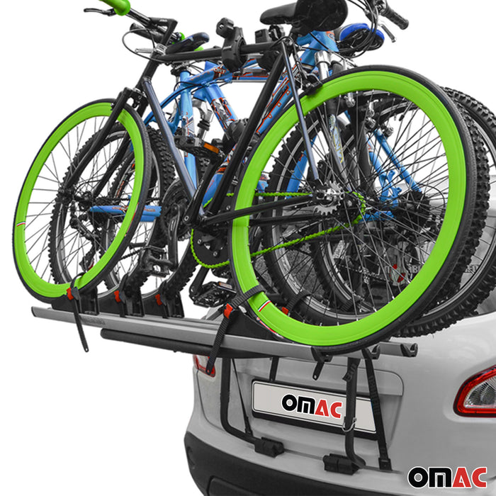 3 Bike Rack Rear Trunk Mount Folding Bicycle Carrier Holder Car SUV Aluminium