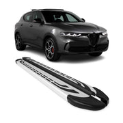 2023-2024 Alfa Romeo Tonale Running Boards Side Steps Silver