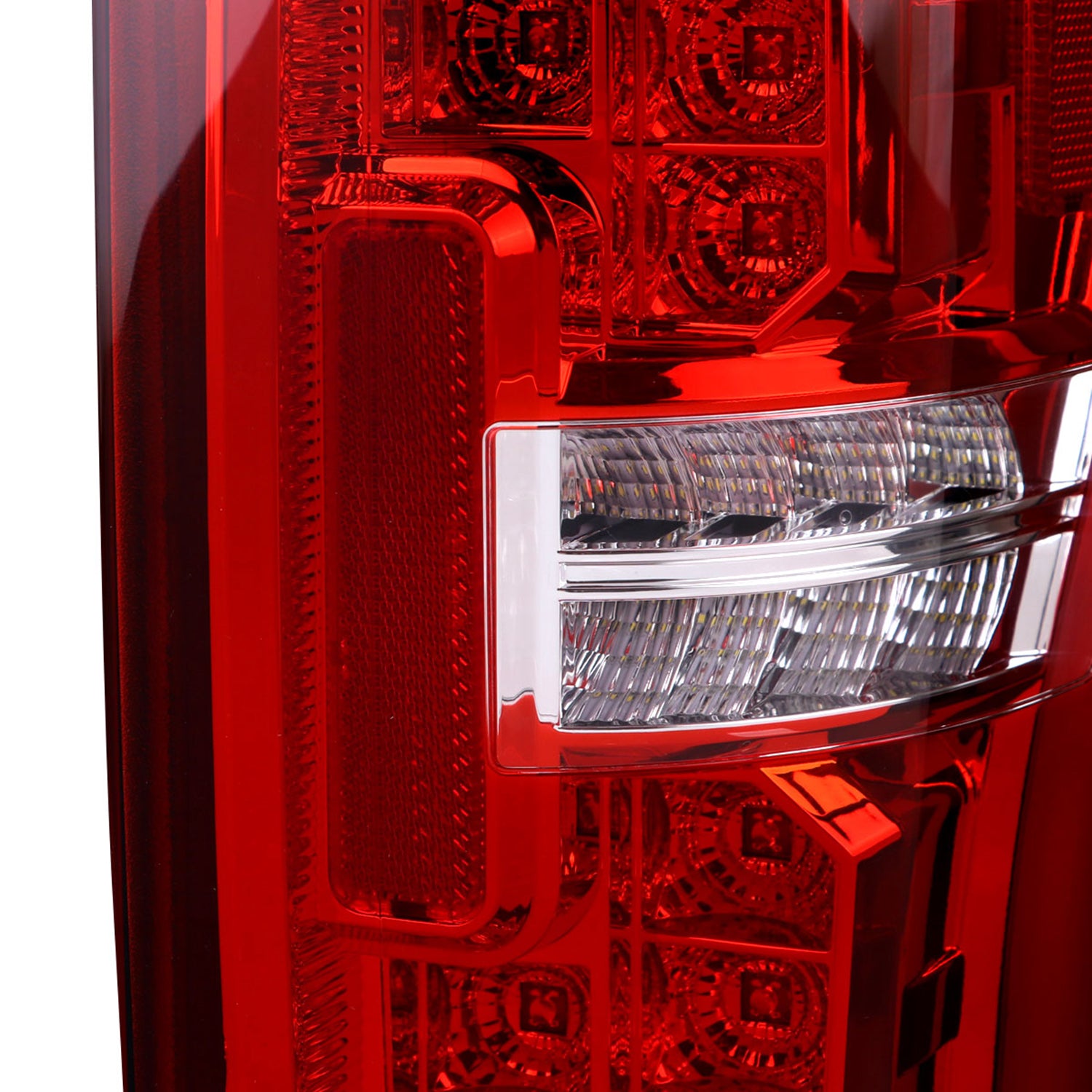 2017-2019 Ford F-250/350/450/550 Super Duty LED Bar Tail Lights Chrome/Red