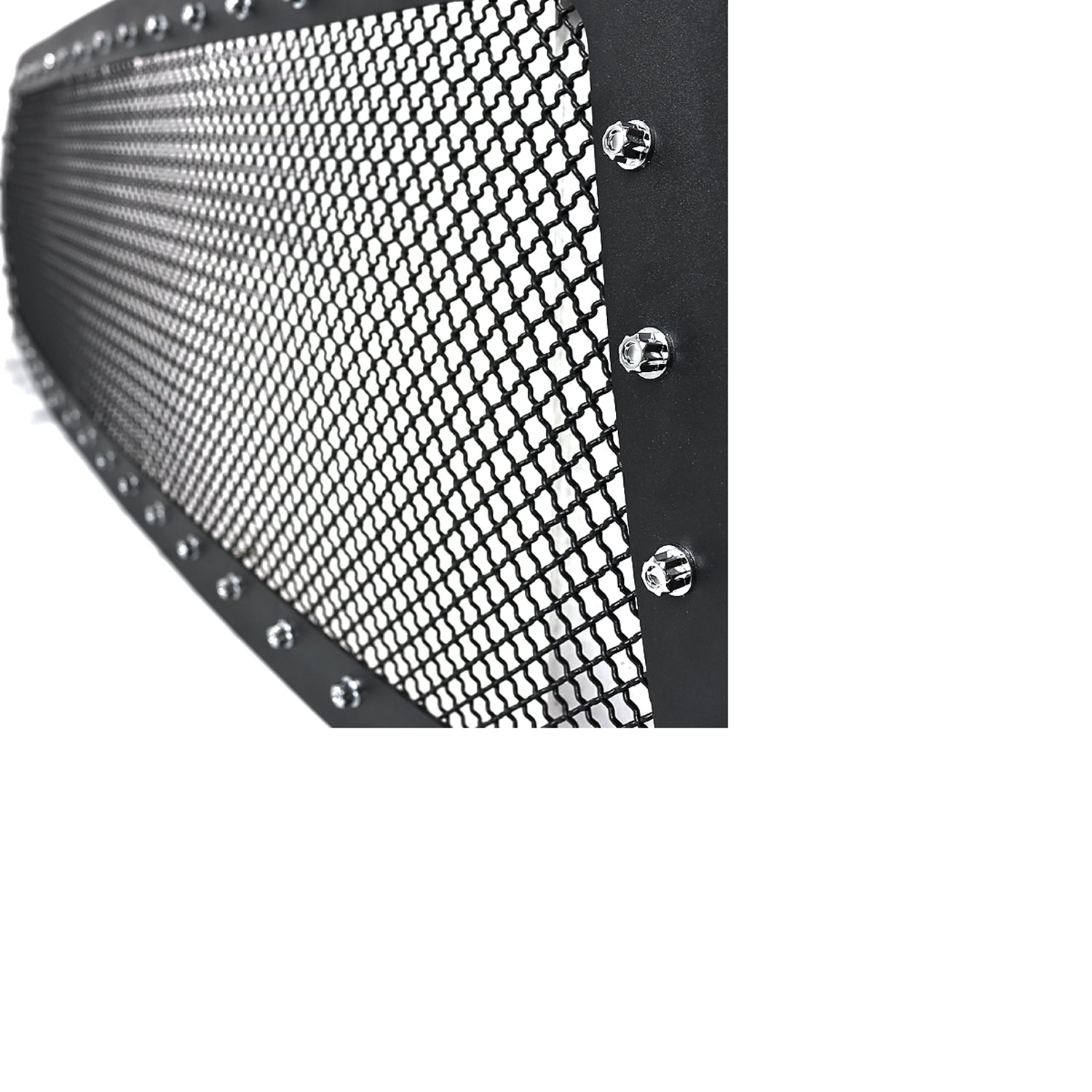 2004-2008 Ford F-150 Rivet Style Black S.Steel Mesh Grille Center Insert