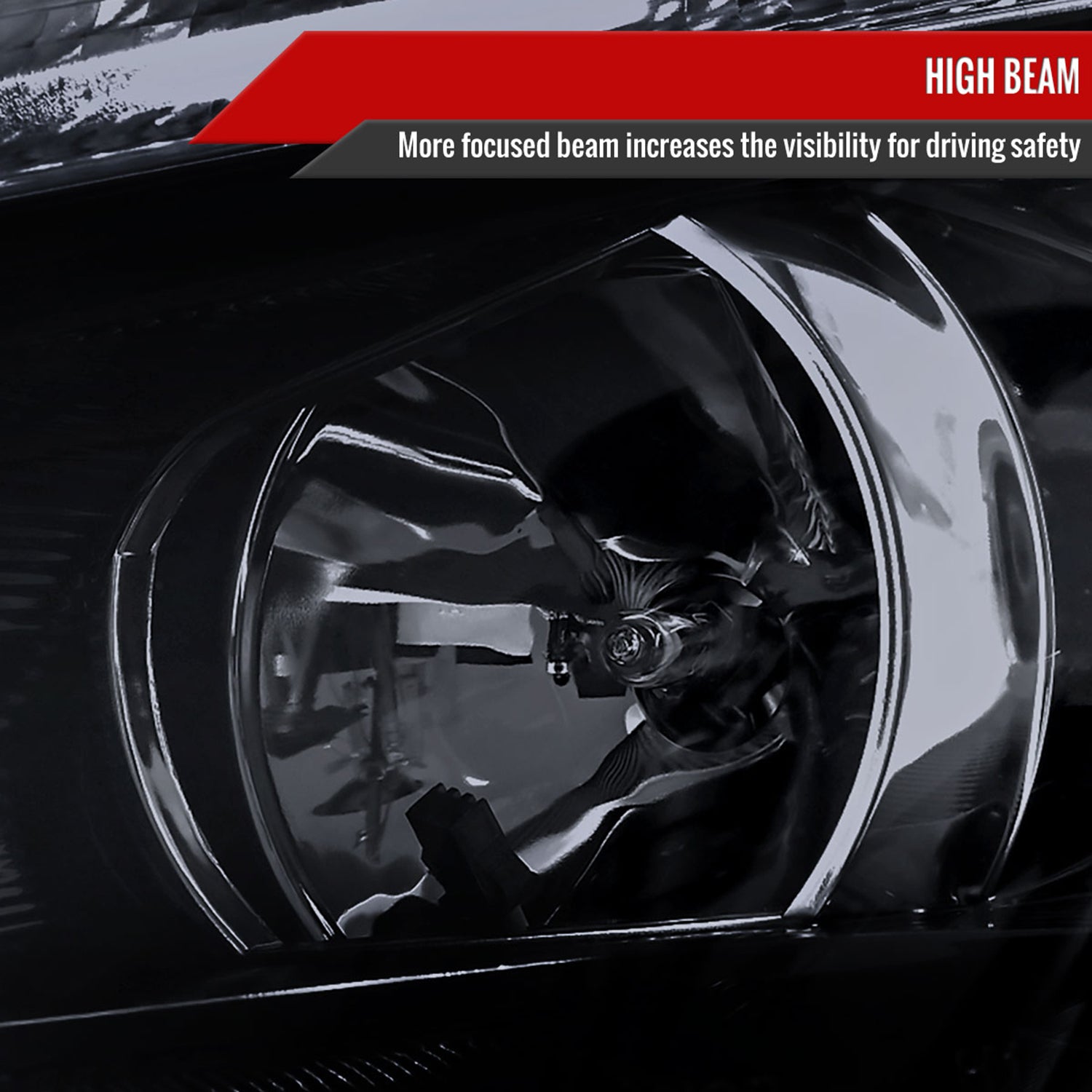 2008-2012 Honda Accord Sedan Single Halo Headlights LED Light&LED Signal Smoke