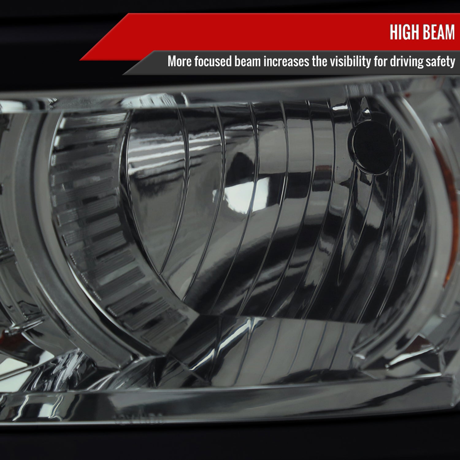 2014-2015 Chevy Silverado 1500 Projector Headlights Trim Black/Light Smoke