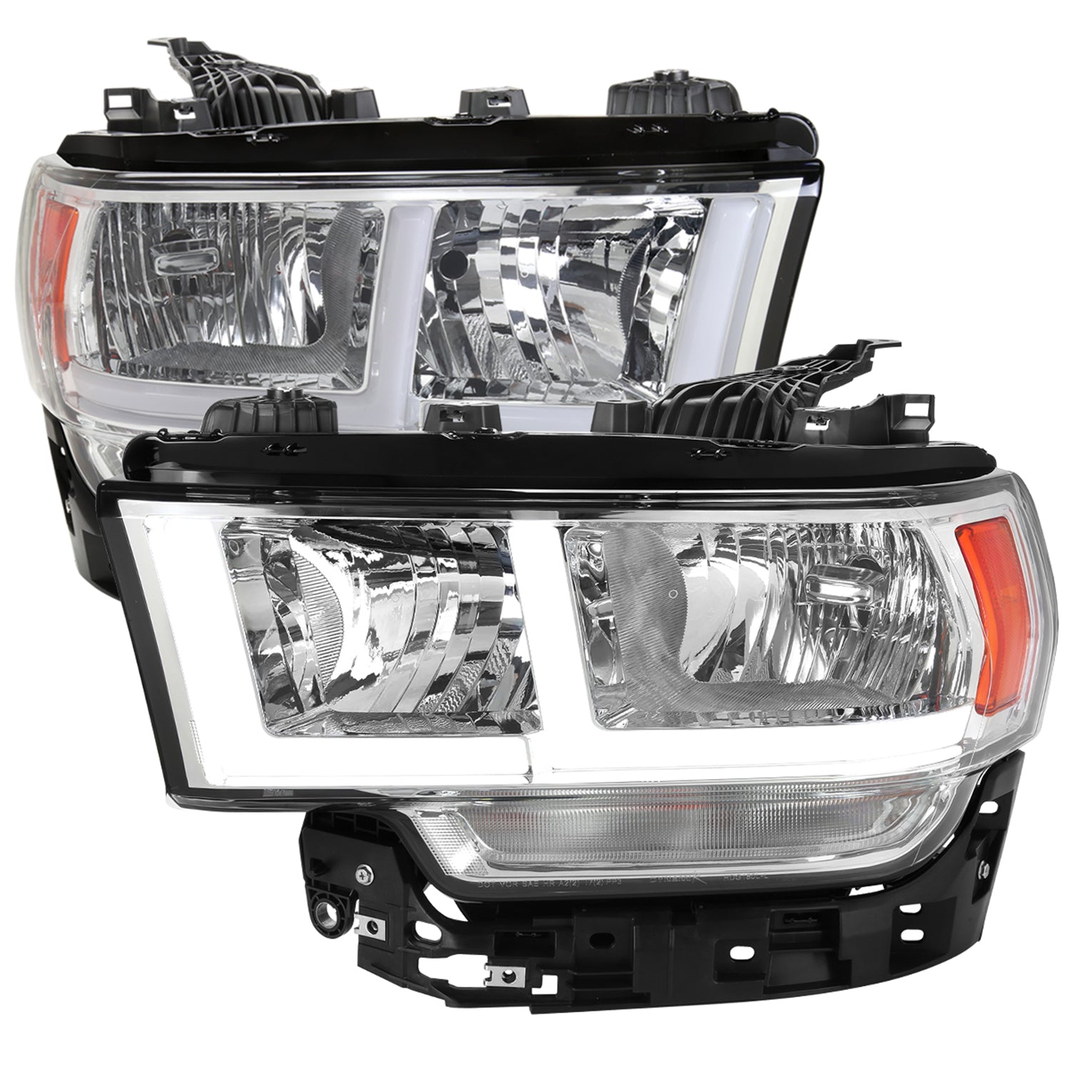 2019-2024 Dodge RAM 2500/3500/4500/5500 LED Bar Factory Headlights Chrome