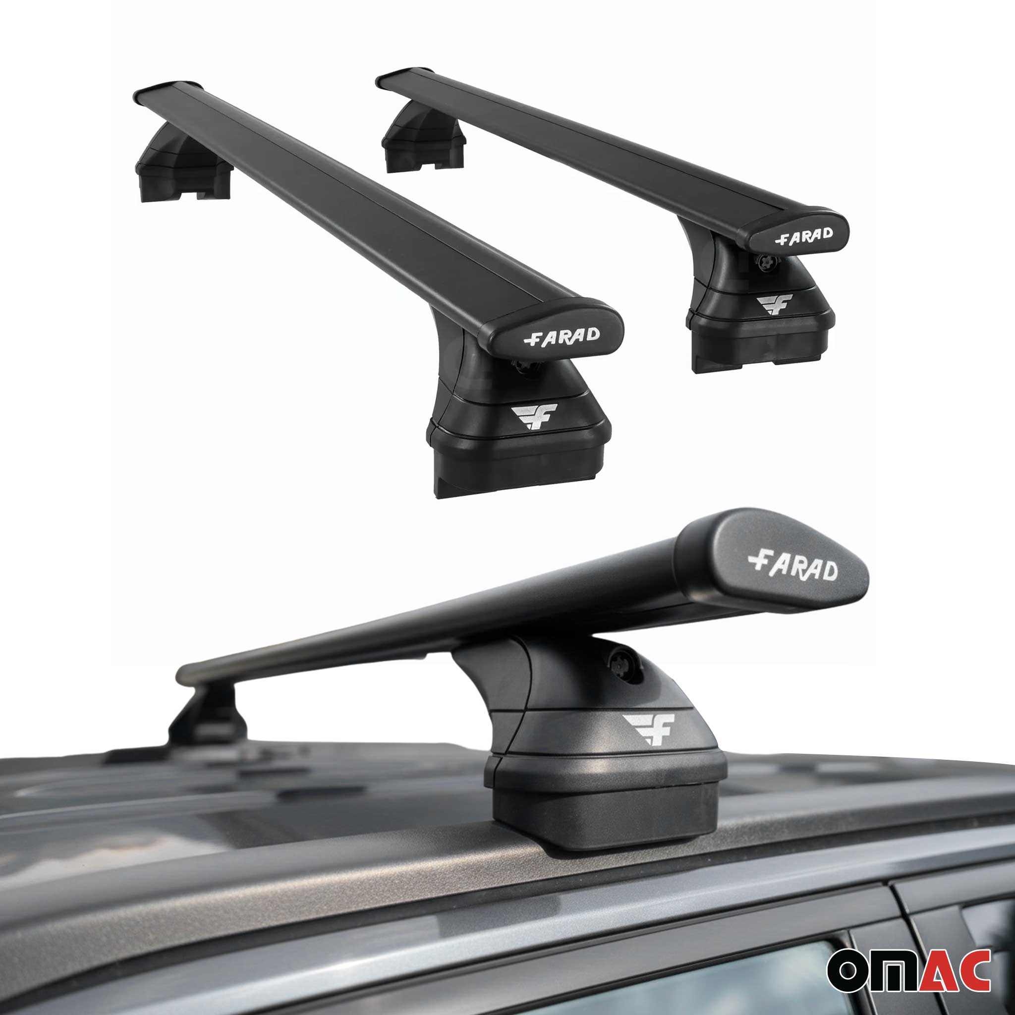 Roof Racks Cross Bars for Audi Q7 2016-2025 Aluminium 220lb Black 2 Pcs