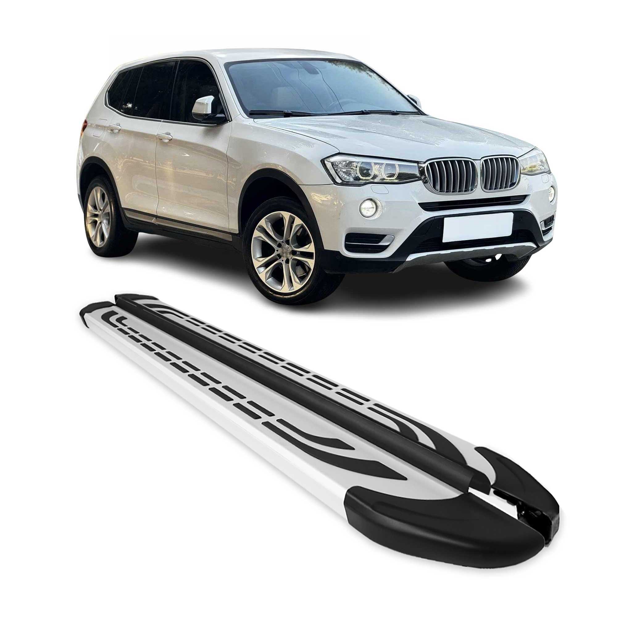 2011-2017 BMW X3 F25 Running Boards Side Steps Silver