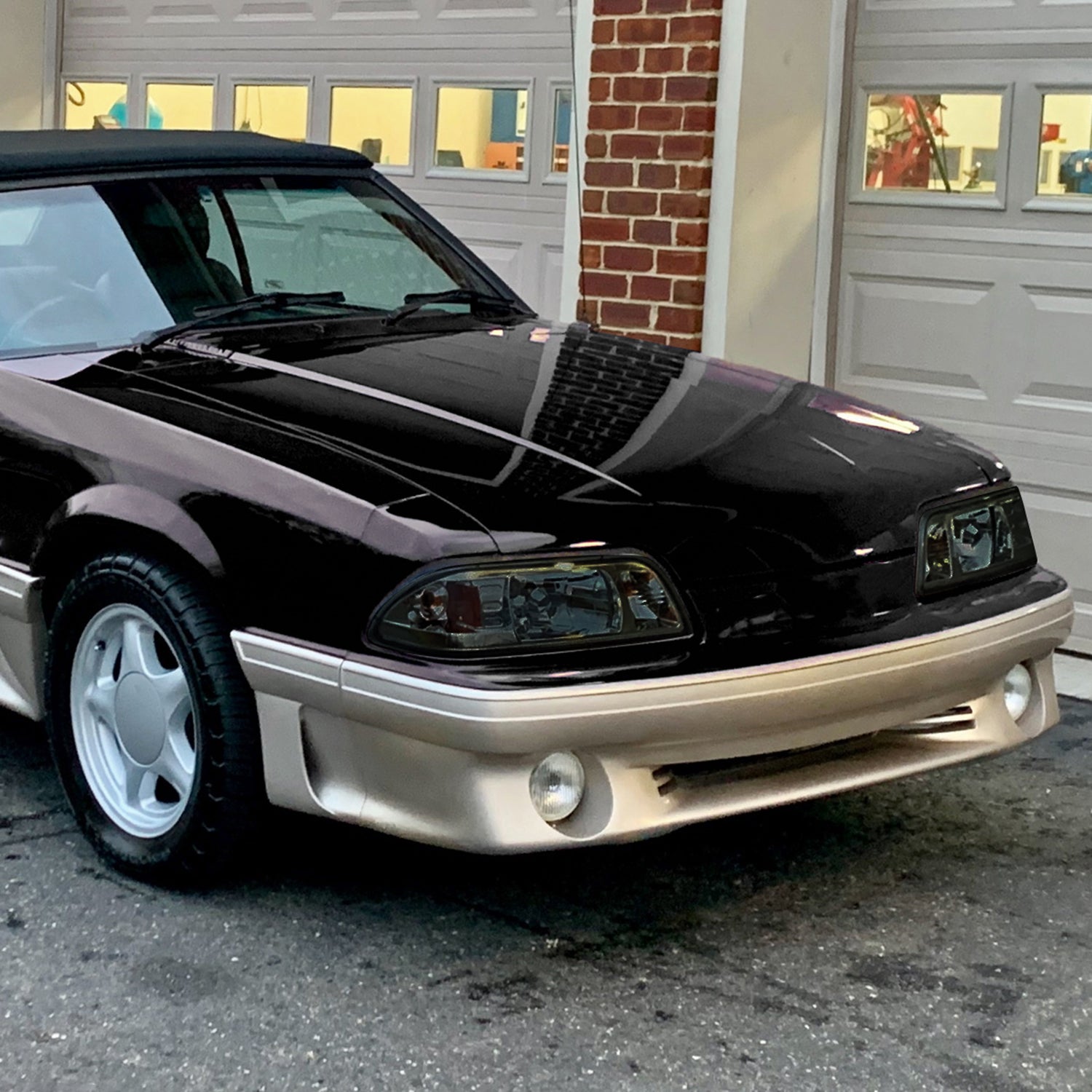 1987-1993 Ford Mustang Crystal Headlights Chrome Housing/Smoke Lens