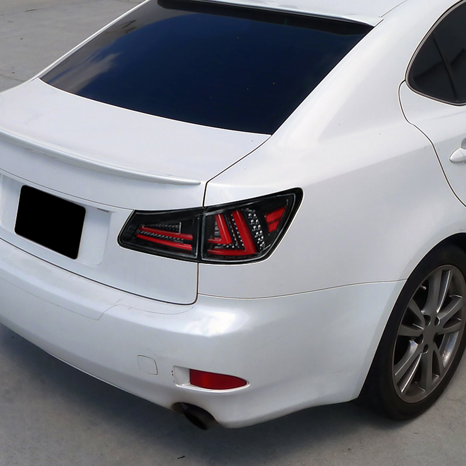 2006-2008 Lexus IS250/IS350 LED Tail Lights & Trunk Lights Jet Black/Clear