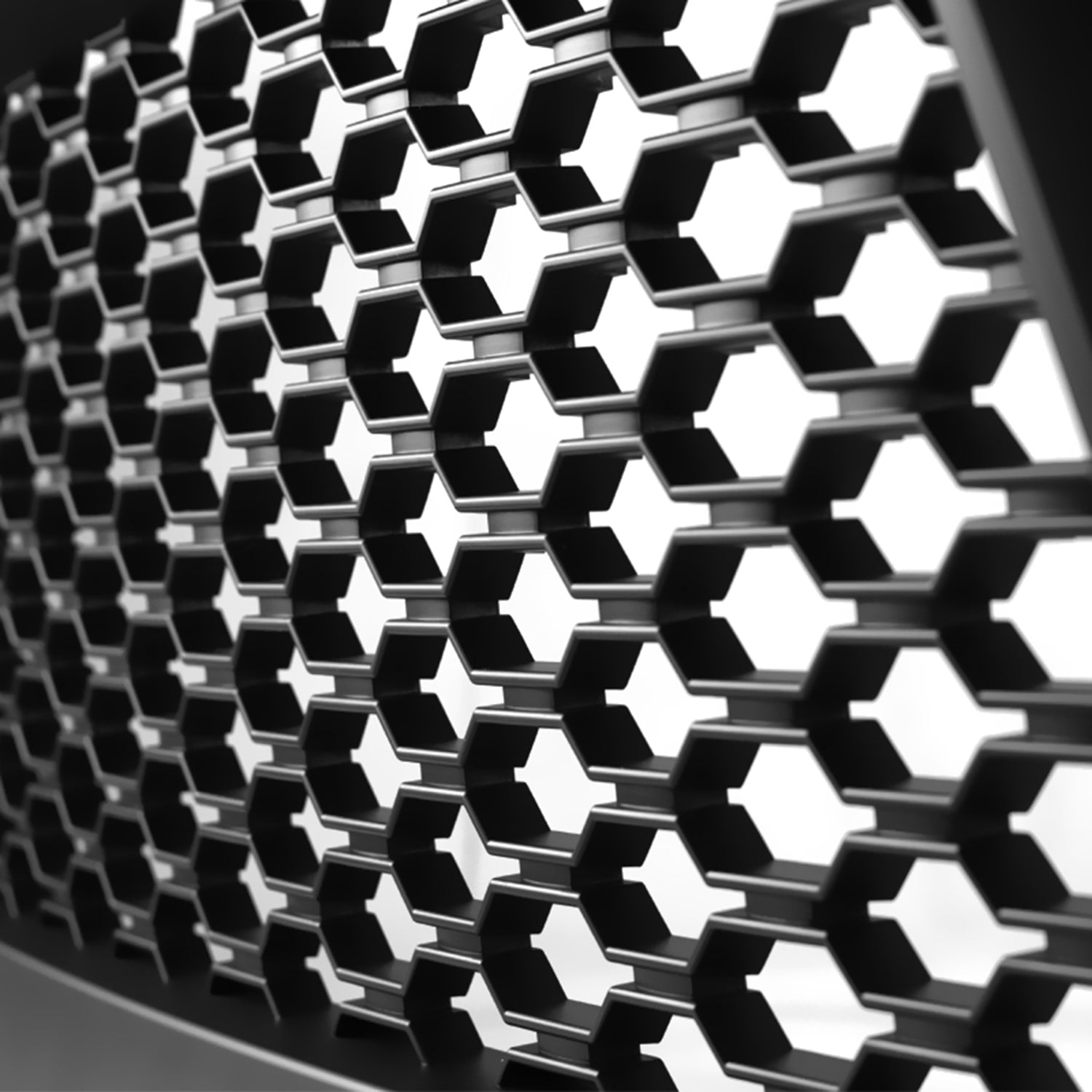 2013-2018 Dodge RAM 1500 Matte Black ABS Rebel Style Honeycomb Mesh Grille