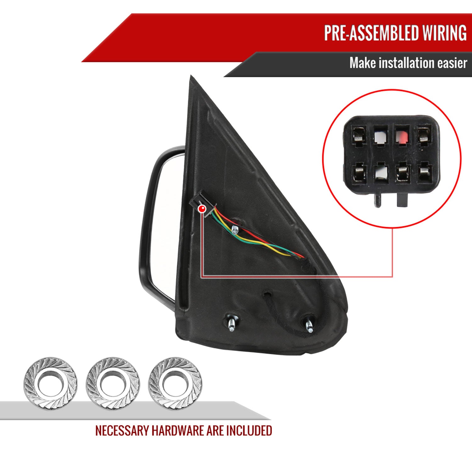 1999-2002 Chevy Silverado/Tahoe/Suburban/Sierra/Yukon Heated Side Mirrors