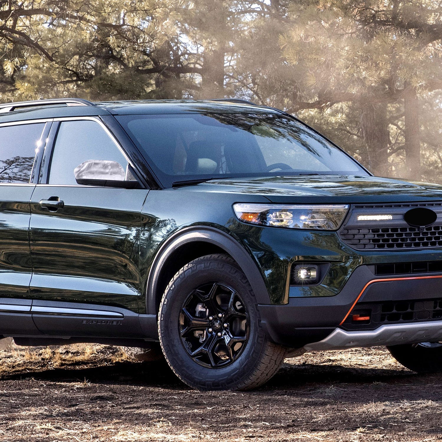 2020-2024 Ford Explorer Mirror Cover Caps Chrome 2Pcs ABS Plastic