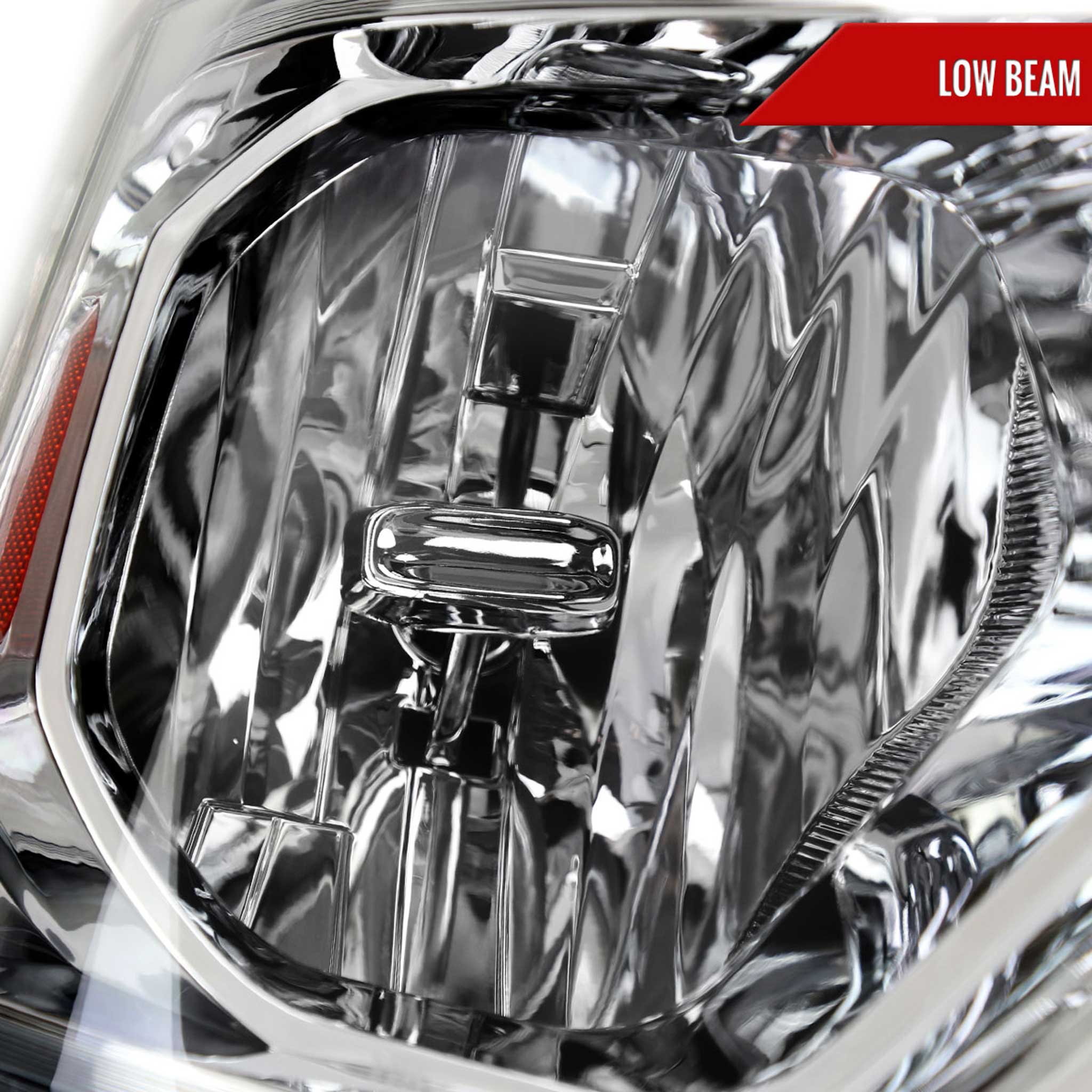 For Dodge RAM 1500 2019-2024 Factory Style Crystal Headlight Passenger Side Only Chrome Housing Clear Lens