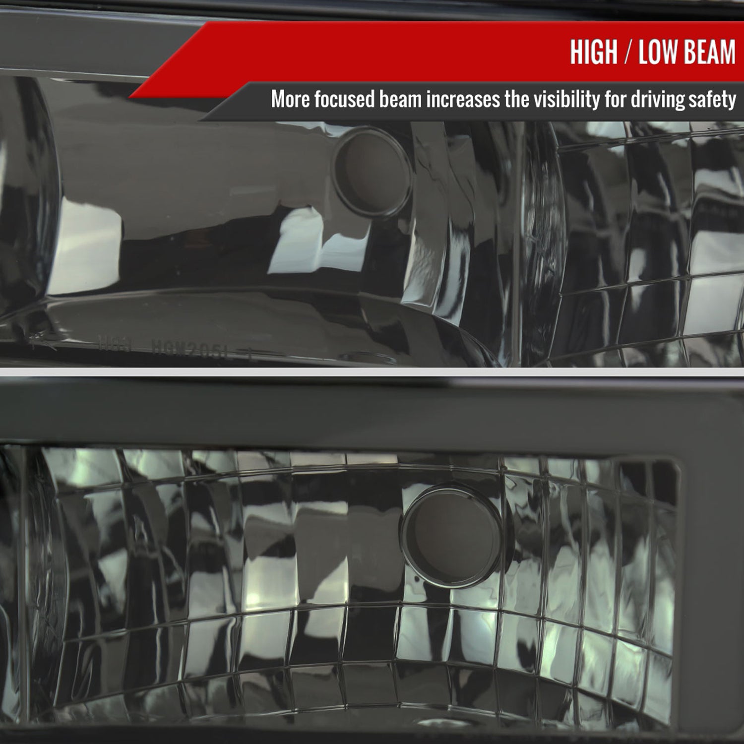 1994-1998 Chevy C10 C/K Tahoe Suburban LED Headlights &Corner Lights Smoked