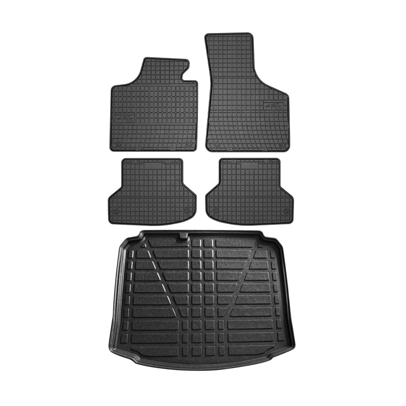 Floor Mats Cargo Liner Set for AUDI A3 8PA Sportback 2006-2013 Black 5Pcs