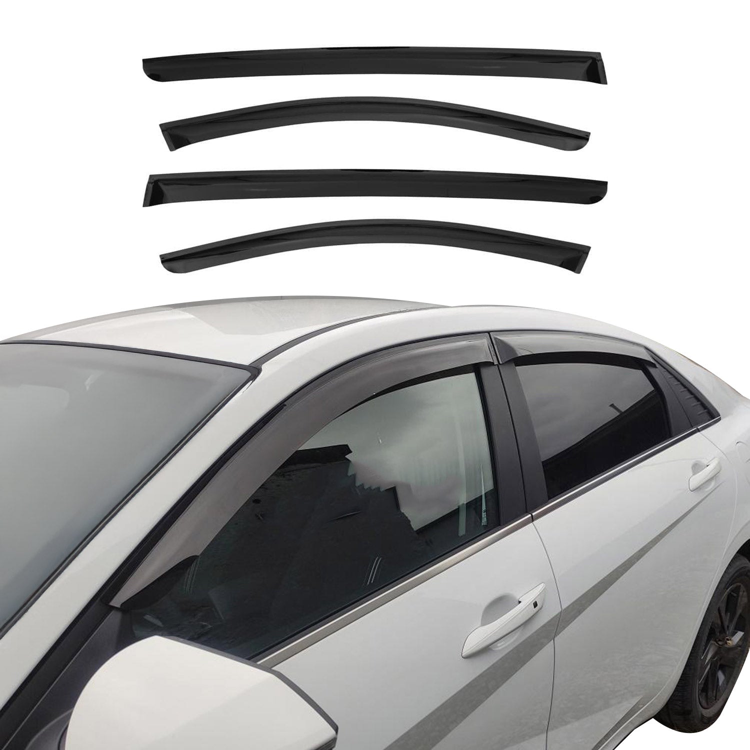 2018-2023 Kia Stinger Window Visor Vent Rain Deflector 4Pcs Smoke