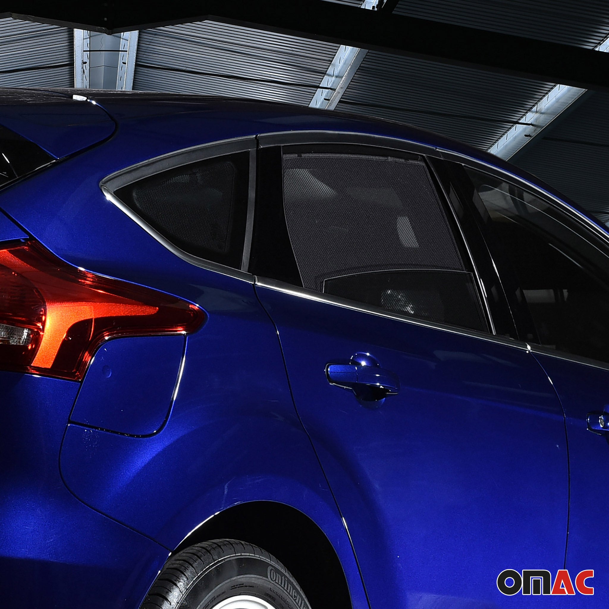 2012-2018 Ford Focus 5 Door Side Rear Window Curtain Mesh Black 2Pcs