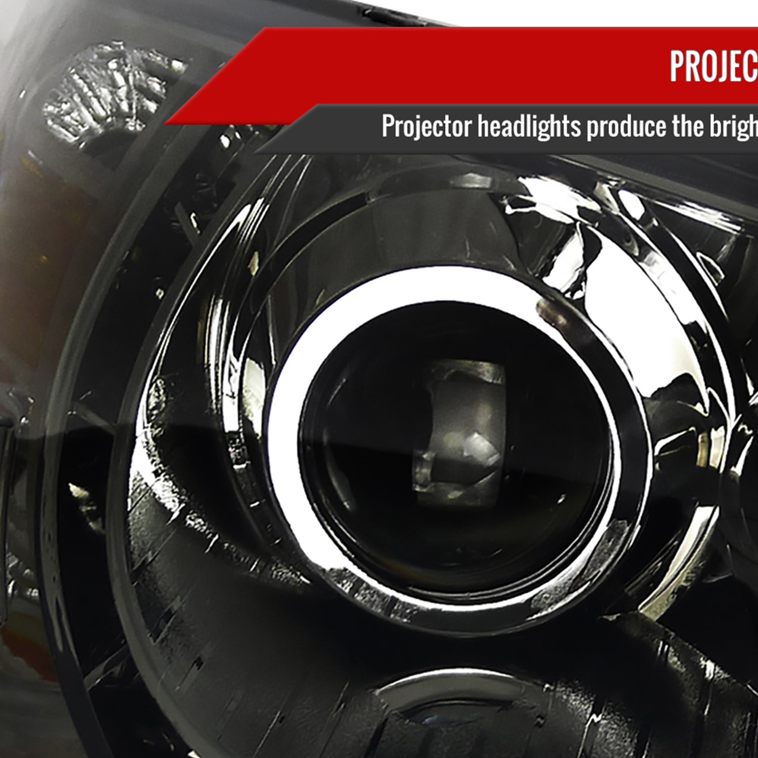2004-2005 Honda Civic Projector Headlights w/R8 LED Light Strip Chrome/Smoke