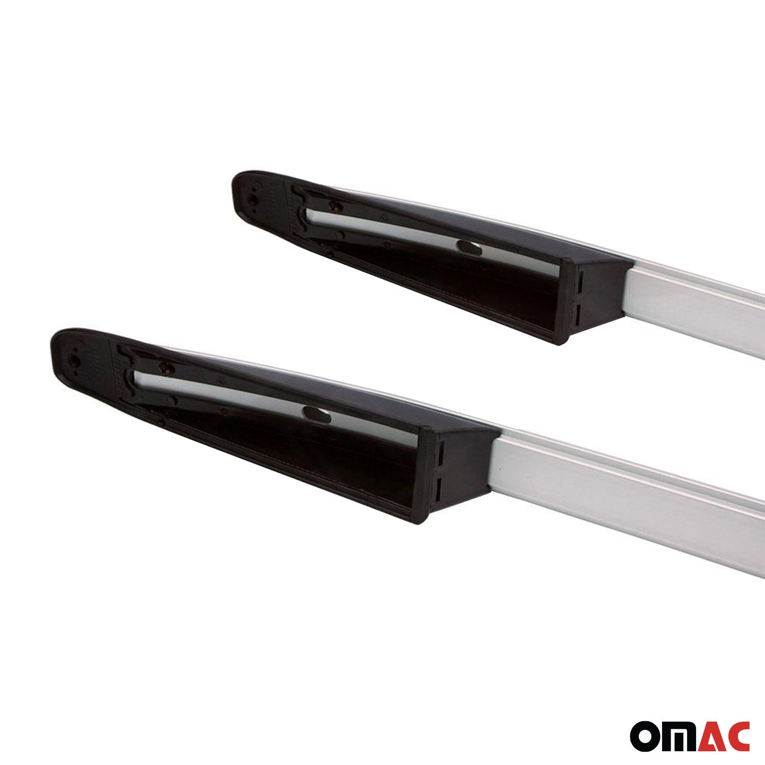 For 2003-2010 Porsche Cayenne Roof Rack Side Rails Aluminium Gray 2 Pcs