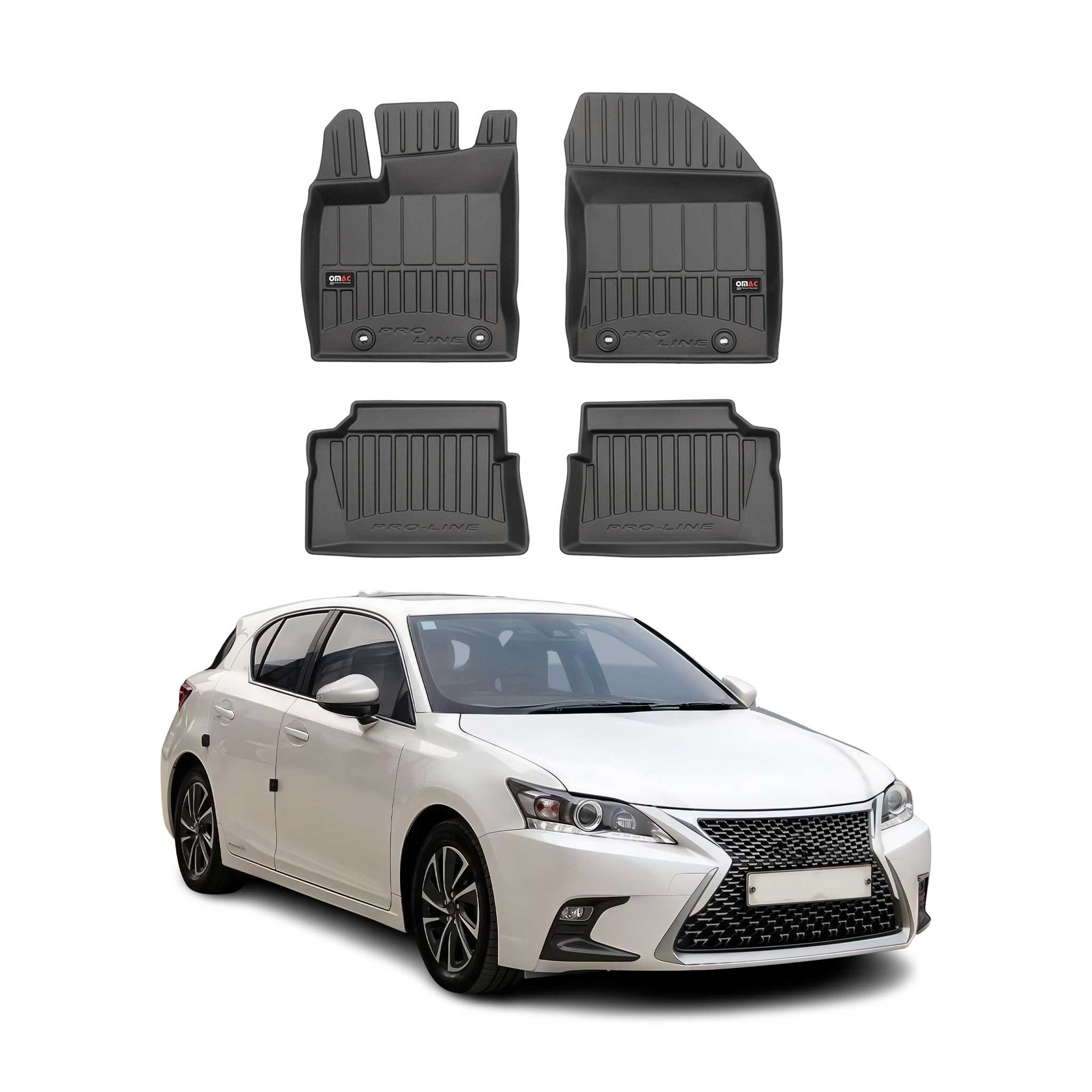 2011-2017 Lexus CT 200h Premium Floor Mats Liners Full Set All Weather Heavy Duty