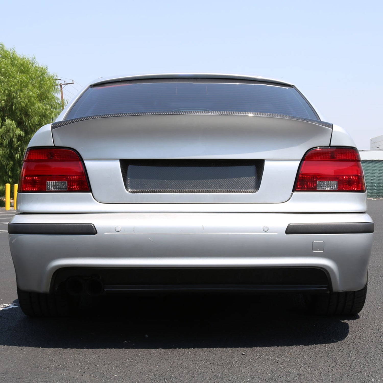 2001-2003 BMW E39 5 Series Sedan LED Tail Lights Chrome/Red Clear Lens