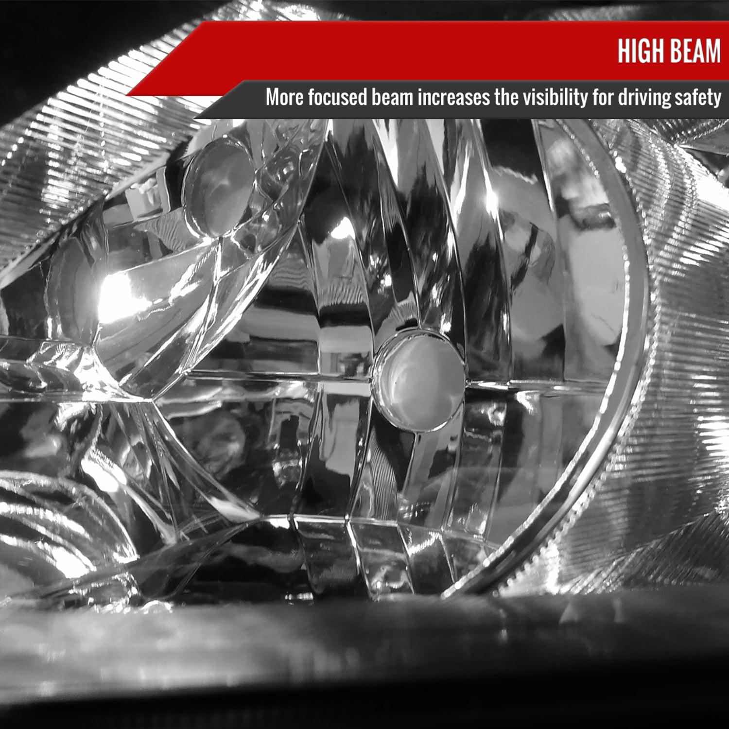 2003-2007 Honda Accord Factory Headlights w/Amber Reflector Matt Black/Clear