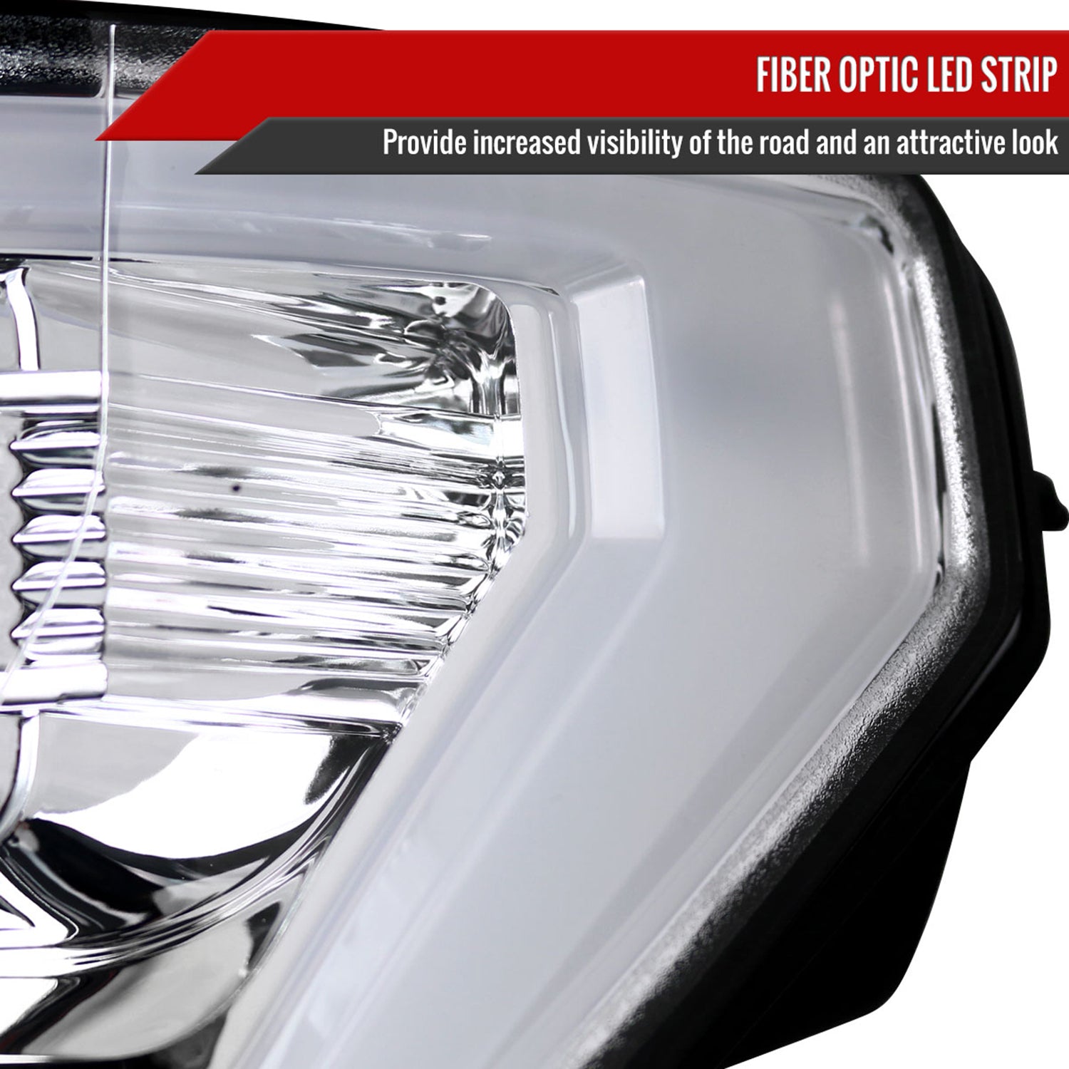2015-2017 Ford F-150 LED Bar Projector Headlights Chrome Housing/Clear Lens