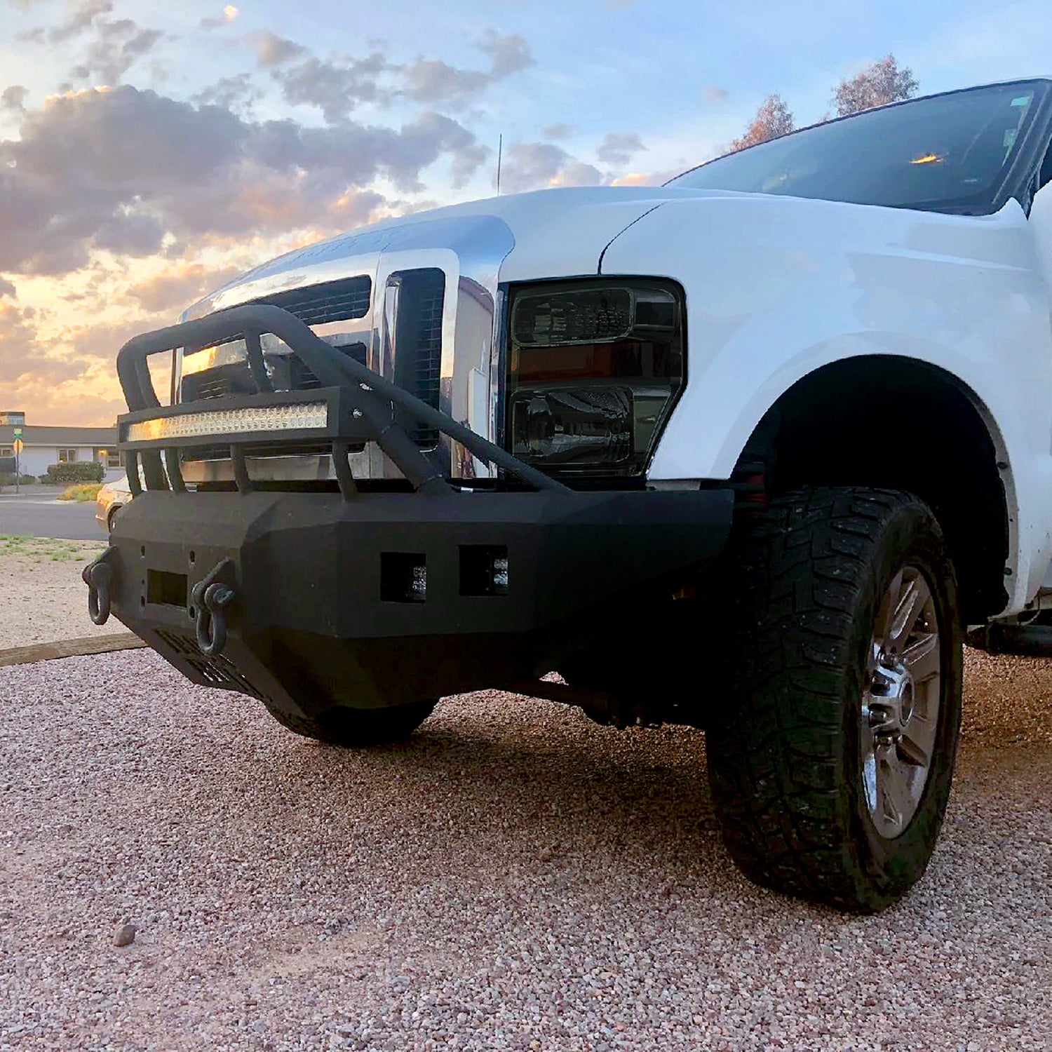 2008-2010 Ford F-250/F-350/F-450 Super Duty Factory Headlights Amber/ Chrome