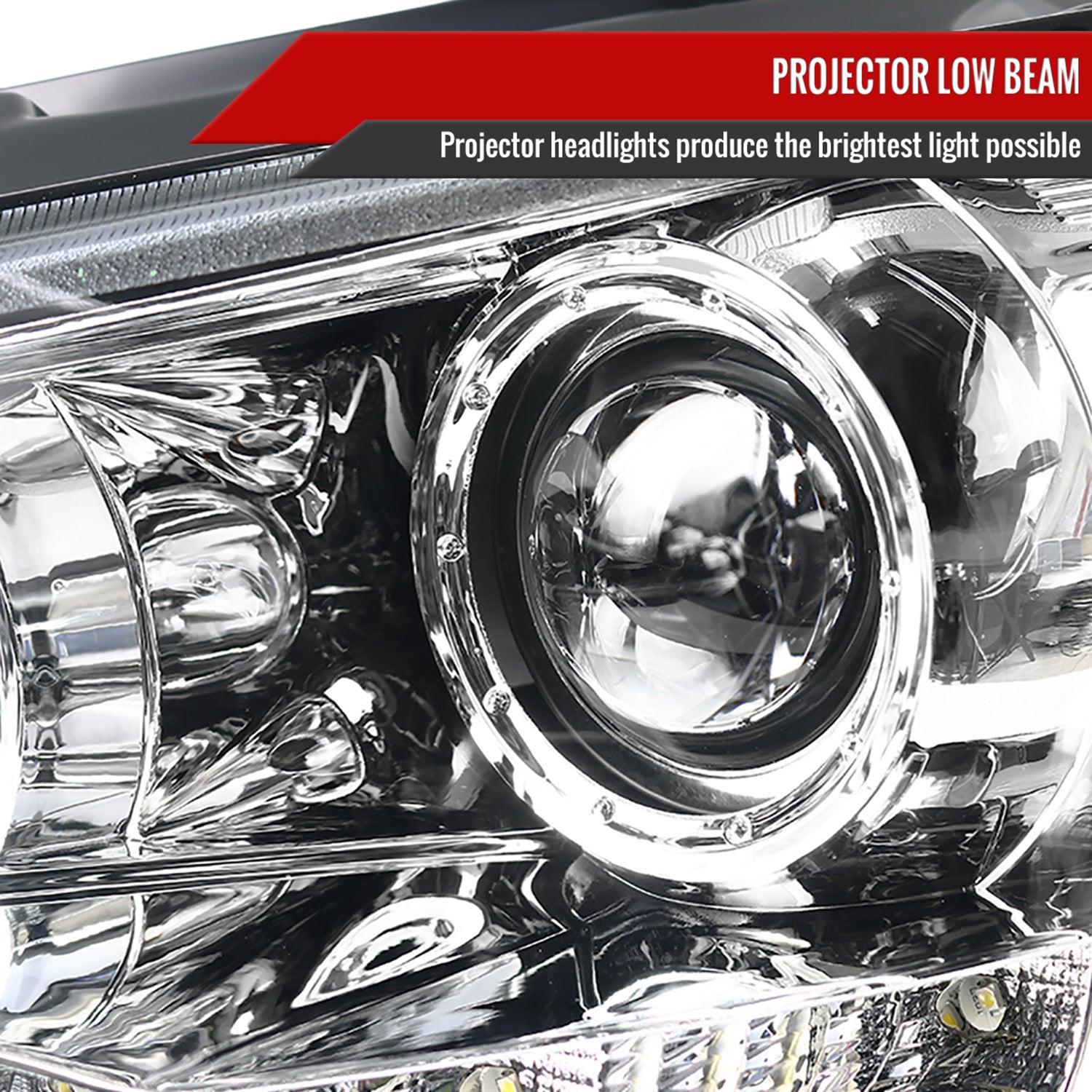 2008-2015 Mitsubishi Lancer EVO Projector Headlights SMD LED Light Chrome