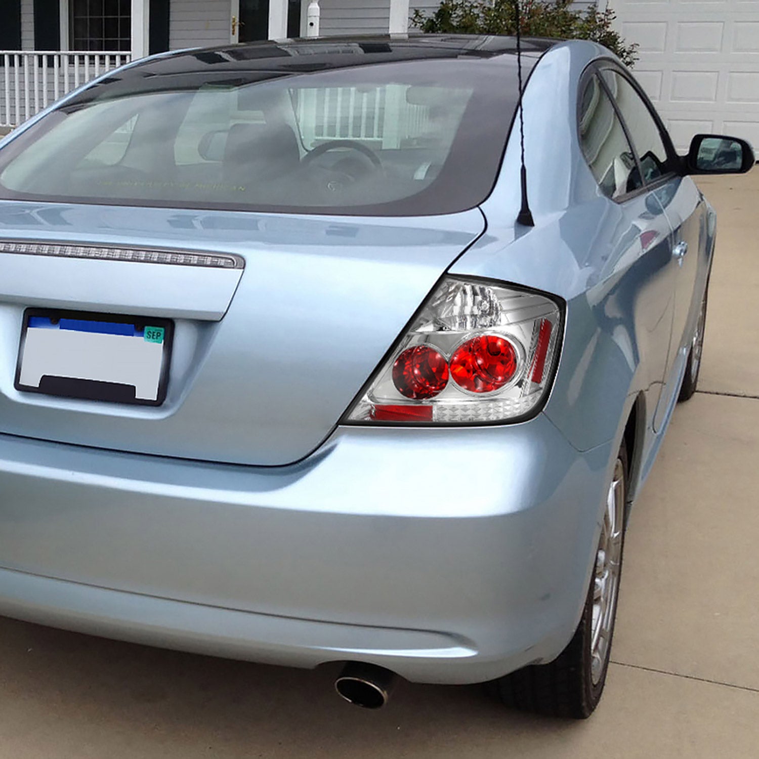 2004-2010 Scion tC Tail Lights Chrome Housing/Clear Lens